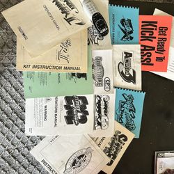Vintage Collection Lot Of Arcade Video Game Capcom Street Fighter Manuals r