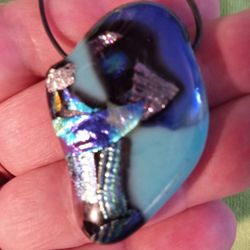 Hand Crafted Dichoric Glass Pendant 7