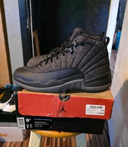 Grey Air Jordan 12 Retro Wool sneakers are size 9.5 great cond. $160