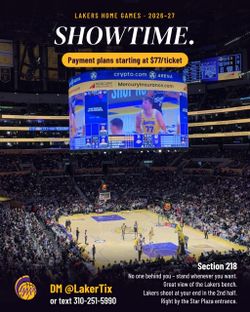 🏀 Showtime. 2026–27 Lakers individual game tickets.