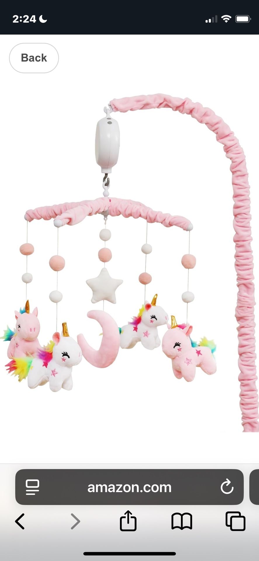 Unicorn Baby Crib Mobile