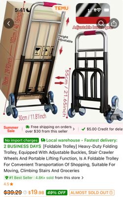 Heavy-Duty Foldable Hand Truck Dolly