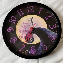 Nightmare Before Christmas Spiral Hill Wall Clock