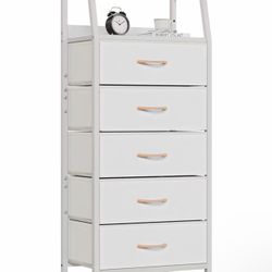 5 Drawer Fabric Dresser Storage Tower