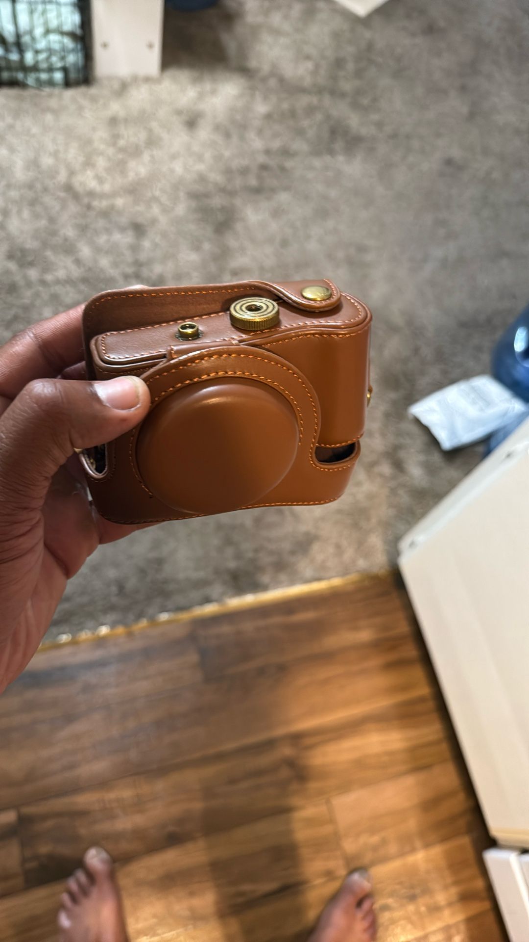 Leather Camera Case With Strap 