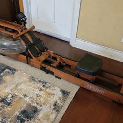 Water Rowing Machine  Solid Wood With Digital Multi Function LCD Screen Monitor