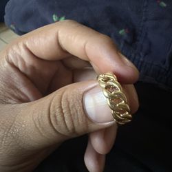 14k Gold Cuban Ring 