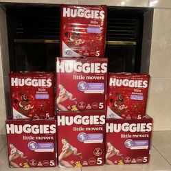 huggies size 5 little movers bundle $130 (south sac)