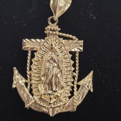 Virgin Mary Anchor Pendant