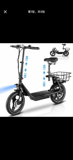 Electric Scooter for Adults, 1000W Peak Motor, 20-25 MPH and 25/35Miles Long Range, 14" Foldable Commuting Electric Scooter with Seat, Ample Storage f