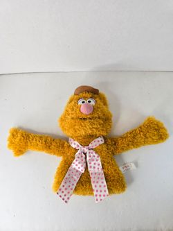 Fozzie Bear Hand Puppet FAO Schwarz Toys R Us Disney Henson Muppets 12” 2013