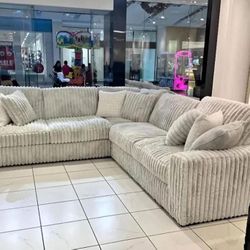 Stupendous Alloy 3-Piece Sectional Couch 