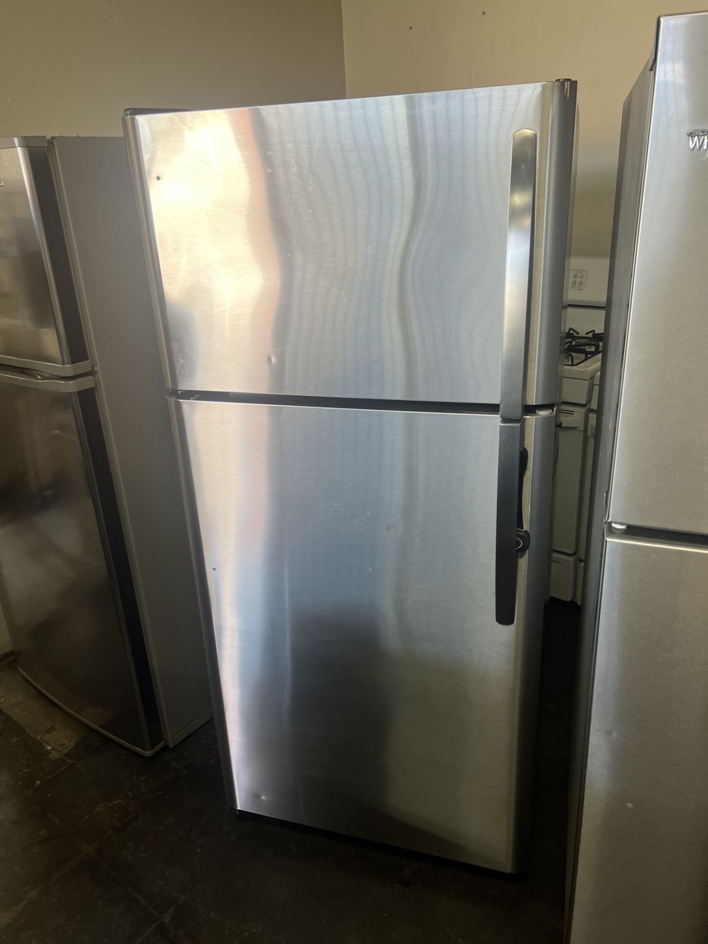 Frigidaire Stainless Steel Top Freezer Refrigerator Apartment Size 