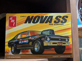 Vintage AMT Chevy Nova SS Pro Stocker 1/25 Scale Plastic Model Kit Collectible