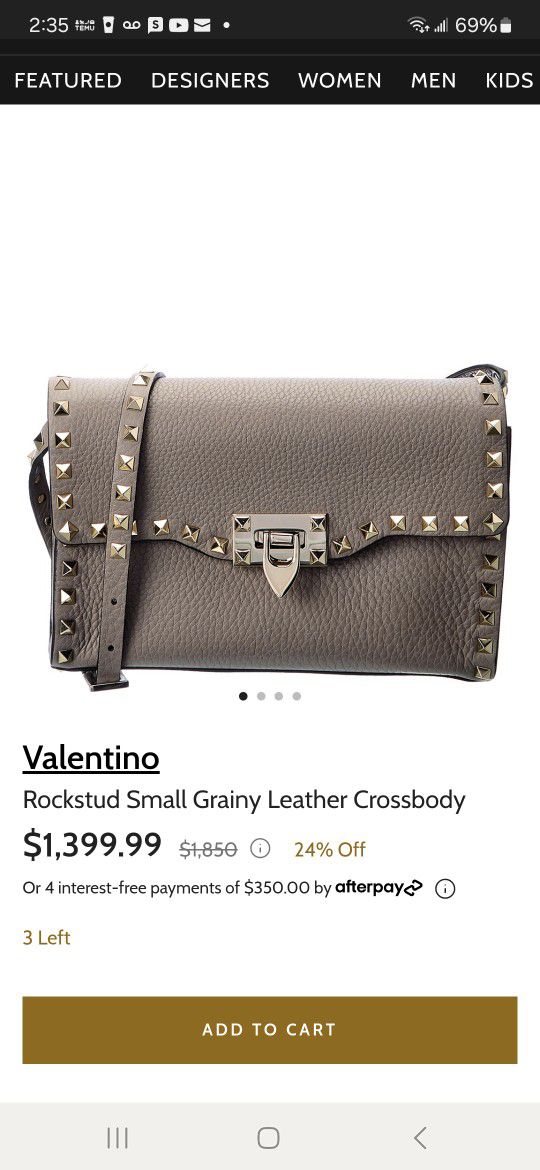 Valentino Garavani  Rock Stuff  Leather Crossbody.