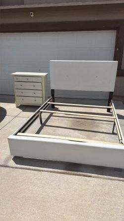 Bed frame with Dresser