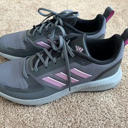 Adidas Womens Runfalcon 2.0 TR FZ3584 Gray Pink Running Shoes Size 8.5