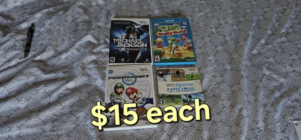 Nintendo Wii And U Games $15 Each