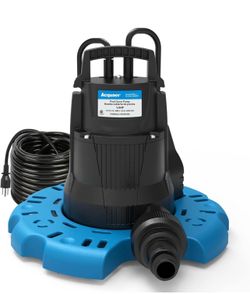 1/4 HP Automatic Swimming Pool Cover Pump, 2250 GPH Submersible Sump Pump with 3/4” Check Valve