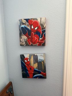 Spiderman Decoration 11.5X11.5 Inches- Set Of 4