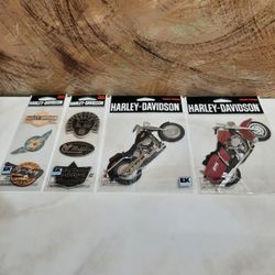 Four Harley Davidson Arts & Craft Items