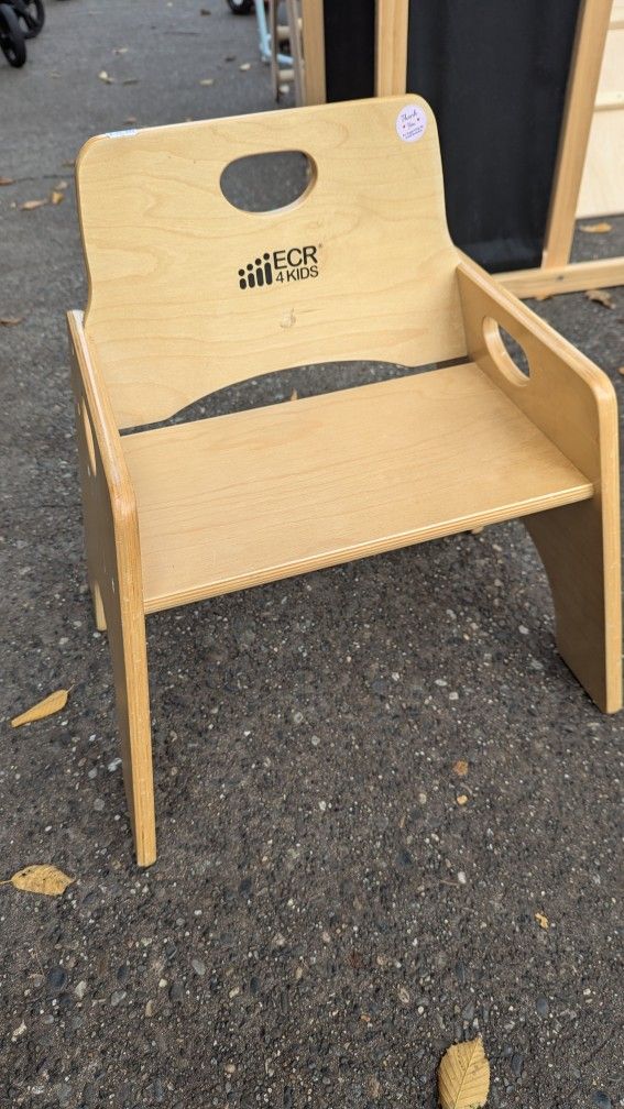 ECR Kids Toddler Wood Wooden Chair Seat