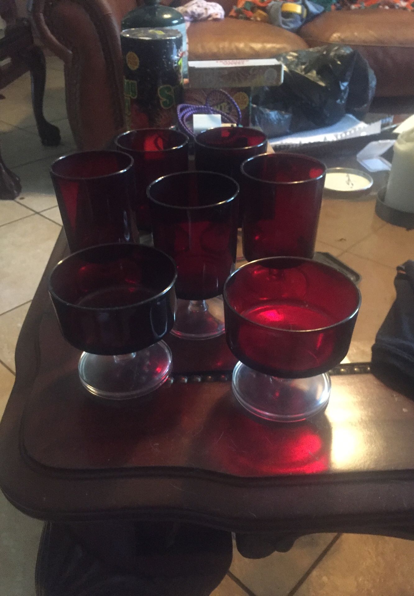 Red antique glass