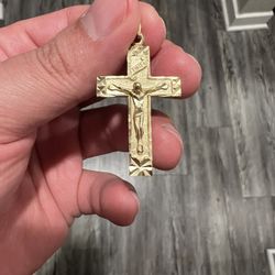 Gold Cross Pendant 14k