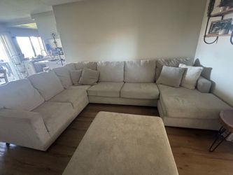 Sectional beige couch
