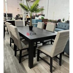 7 Pc Dining Table Set  ( Table + 6 Chairs ) // Limited Time Offer 