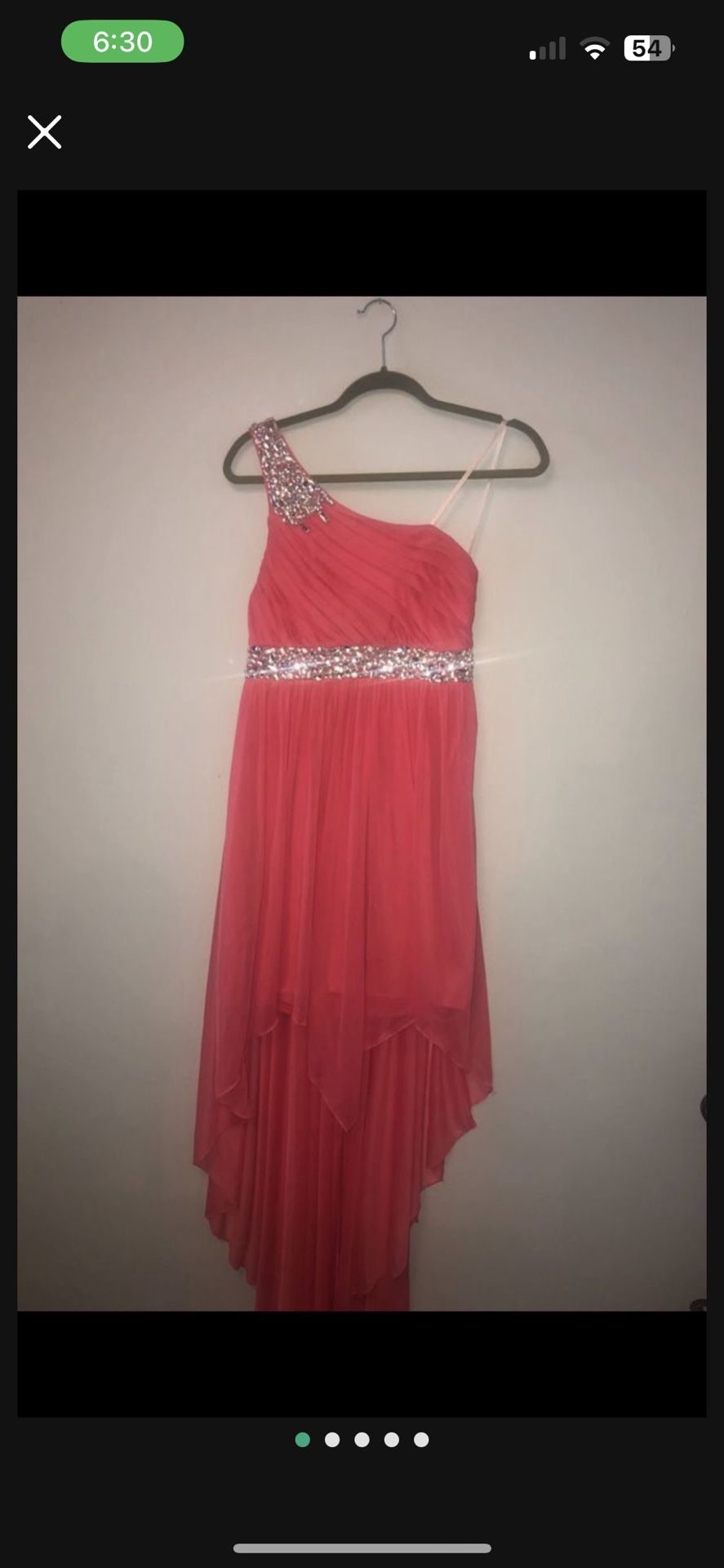 Coral party dress
