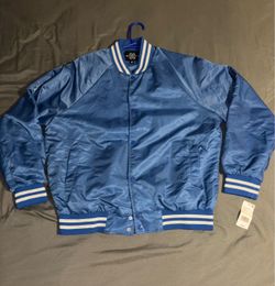 NWT Jaywalker Men’s Satin Varsity Bomber Jacket - Size M - Blue ($58 Retail)