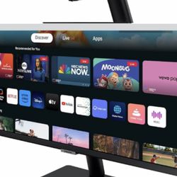 SAMSUNG 27-Inch M5 (M50D) Series FHD Smart Monitor with Streaming TV, Speakers, HDR10, Gaming Hub, Multiple Ports, Workout Tracker, Vision Accessibili