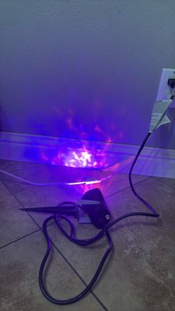 Halloween outdoor purple and orange light