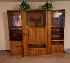 Oak entertainment center