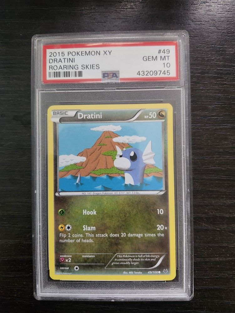 Pokemon XY Dratini PSA 10 Roaring Skies 2015