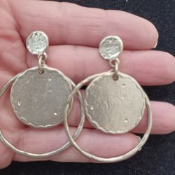 Nordstrom Silver Plate Circles Earrings