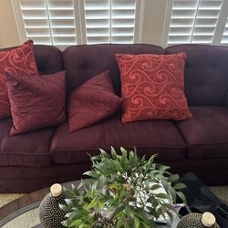 Nice Red Sofa And Love Seat