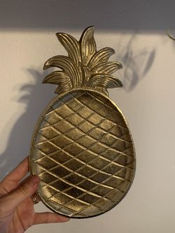 Gold Metal Pineapple Tray