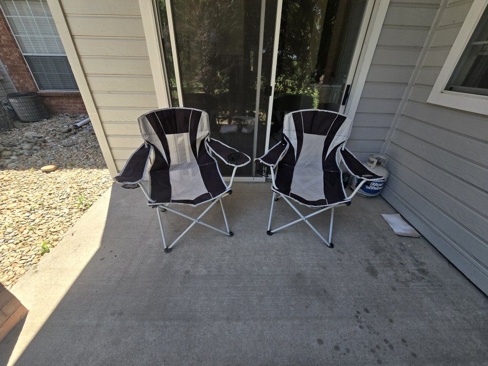 2 Ozark Trail Oversized Mesh Chair - Supports up to 300 lbs