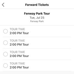 Fenway Park tour Tickets
