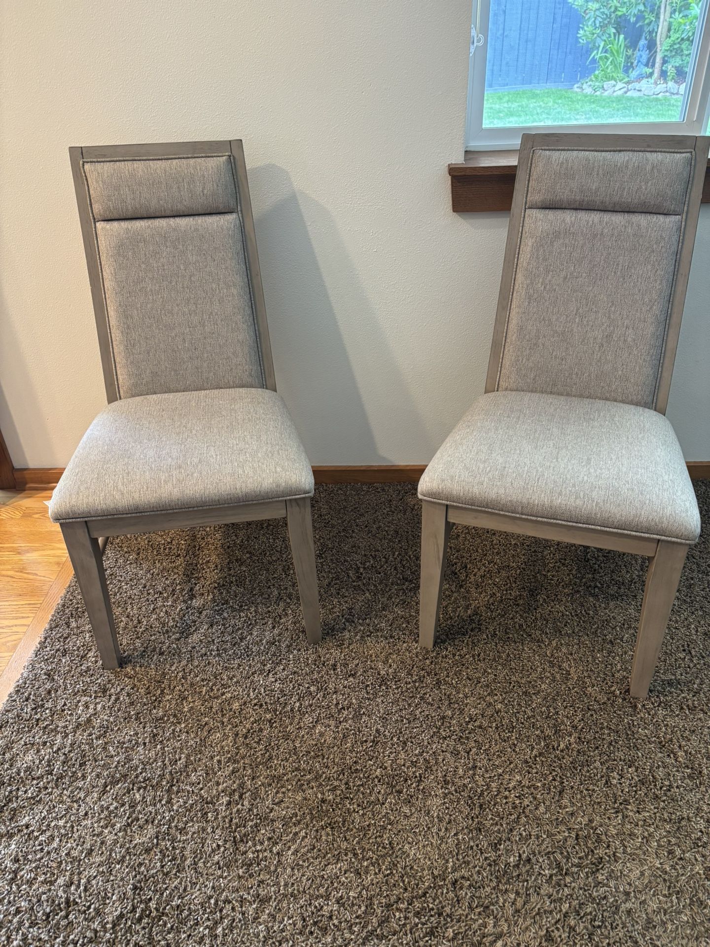 Gray Fabric Dinning Chairs