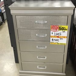 Snake Skin Print Dresser  Silver Color