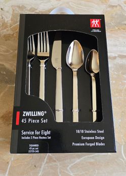 ZWILLING Squared 45pc Flatware SetService for 8