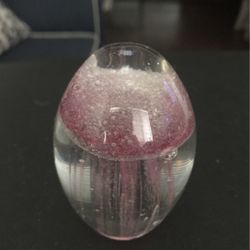 Sea world Glass Jellyfish/ Paperweight 