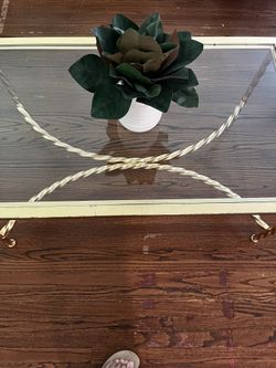 Glass Top / Gold Metal