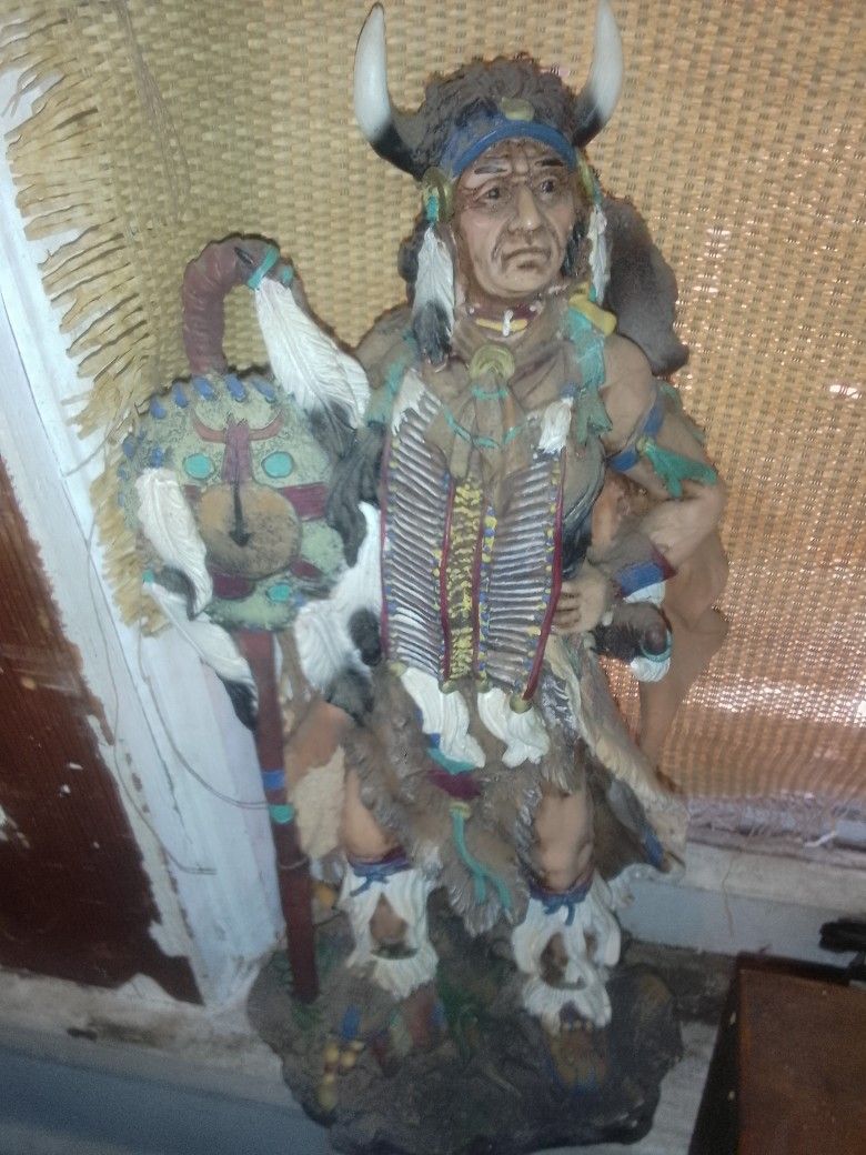 Native Warrior Statue