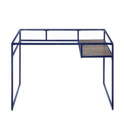 Glass Top Desk Black Metal Frame