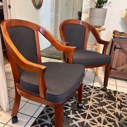 Wooden Office Chairs With Cushion.