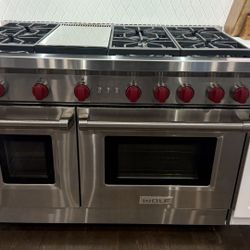Wolf 48” All Gas Range W Factory Warranty 